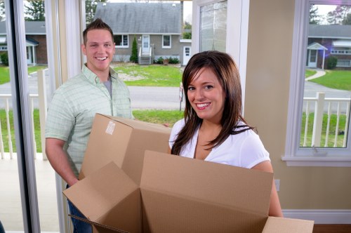 Commercial office relocation with a van
