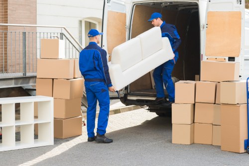 Local moving van operating in a Norbury residential street