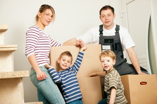 Fragile household items carefully packed for a local move