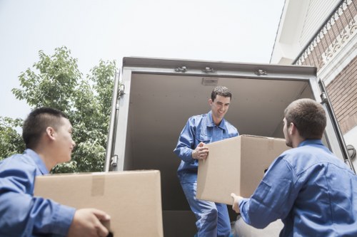 Local man with van Norbury service handling careful loading