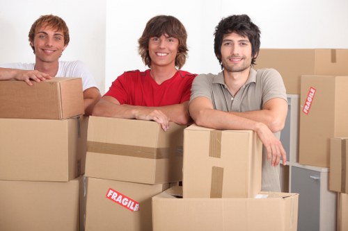 Removal van prepared for a flat move near Norbury
