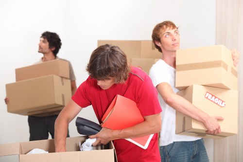 Loading furniture and boxes into a removal van in Norbury